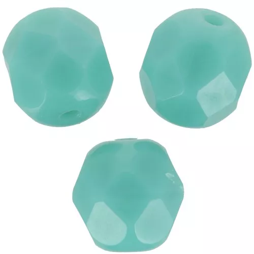 Sfaccettate 6 mm - Verde acqua opaco x25