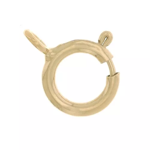 Chiusura a molla con anellino aperto 6 mm - Gold filled x20