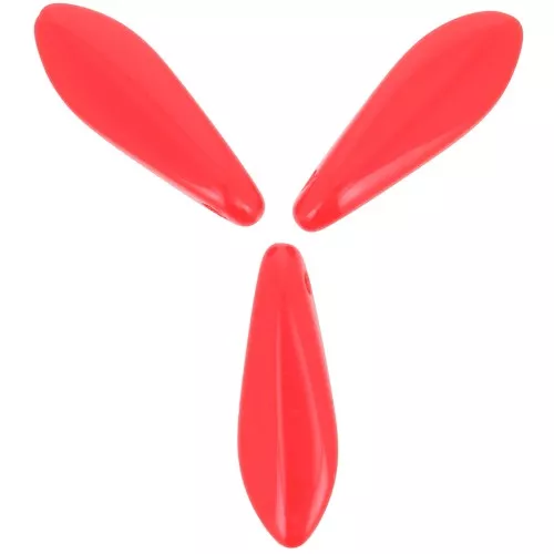 Daghe di vetro 5x16 mm - Red Corail x50