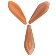 Pugnaletti di vetro 5x16 mm - Arancione - Terracotta marmorizzata x50
