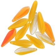 Daghe di vetro 5x16 mm - Moutarde x50