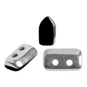 Perle in vetro Piros® di Puca® 2x5 mm Jet Silver x10g