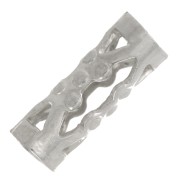 Tubi di perline in filigrana con palline 8x3 mm - rodiato x6|raw }}