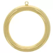 Pendente a cerchio cavo 36 mm - Dorato con oro fino x1
