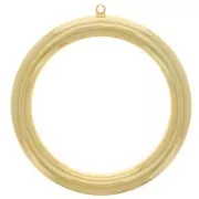 Pendente a cerchio scavato 49 mm - Dorato con oro fino x1