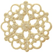 Distanziatore tondo filigranato 20 mm - Dorato con oro fino x1|raw }}