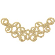 Distanziatore per collana mezzaluna in filigrana 31x12.5 mm -Dorato oro fino x1
