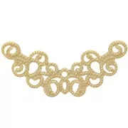 Distanziatore per collana mezzaluna in filigrana 31x12.5 mm -Dorato oro fino x1