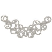 Distanziatore per collana mezzaluna in filigrana 31x12.5 mm - Rodio x1