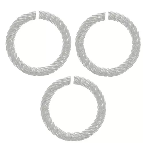 Anelli rotondi aperti intrecciati 11x1.55 mm - Placcatura in argento fino x5