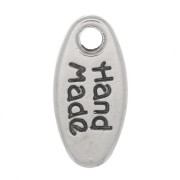 Ciondolo a goccia 11x5 mm -Hand made - Placcatura in argento antico x1|raw }}