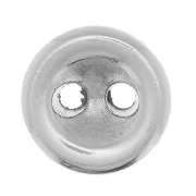 Pomello rotondo a cupola 8 mm - Placcatura argento antico x1