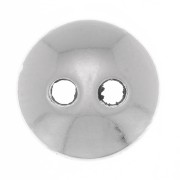 Pomello rotondo a cupola 8 mm - Placcatura argento antico x1