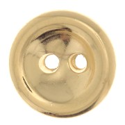 Bottone rotondo a cupola 10 mm - Dorato con oro fino x1