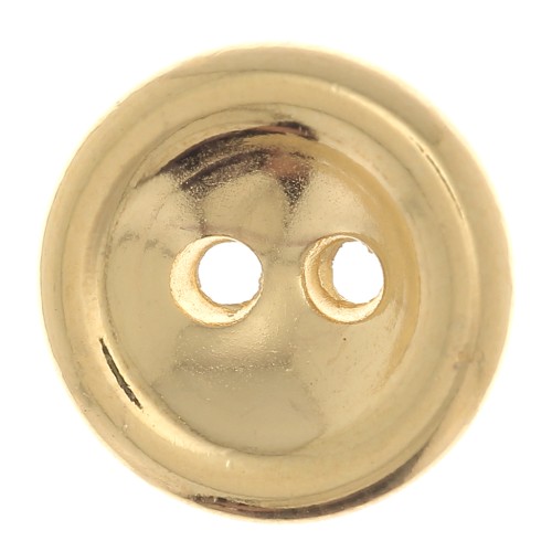 Bottone rotondo a cupola 10 mm - Dorato con oro fino x1