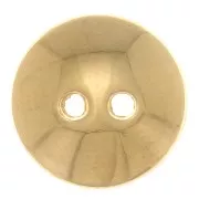 Bottone rotondo a cupola 10 mm - Dorato con oro fino x1