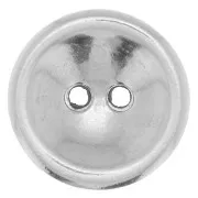 Bottone rotondo a cupola 12 mm - Placcatura argento antico x1