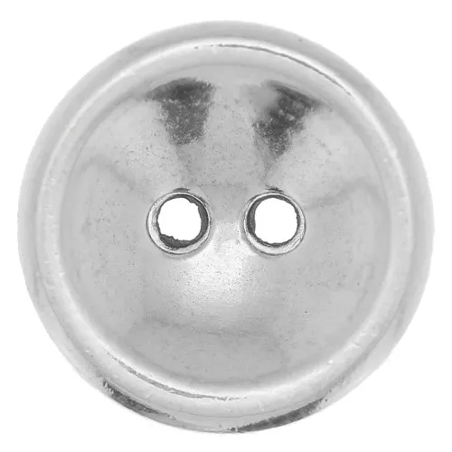 Bottone rotondo a cupola 12 mm - Placcatura argento antico x1