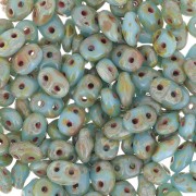 SuperDuo mm. 2.5x5 Blue Turquoise Picasso x10g|raw }}