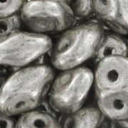 SuperDuo mm. 2.5x5 Argenté Patiné x10g