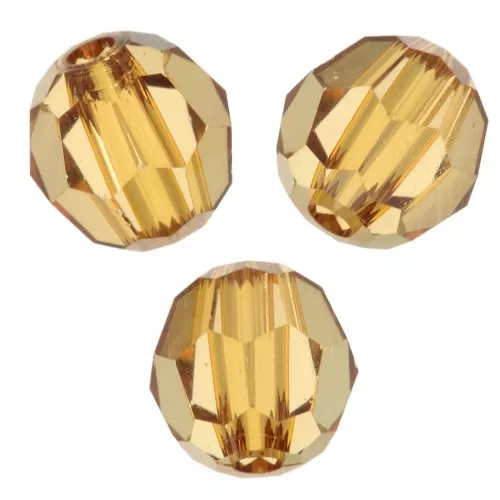 Perle rotonde PureCrystal 5000 4 mm - - Topazio dorato x20
