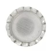 Castoni tondi seghettati per cabochon 3 mm - Argento 925 x4