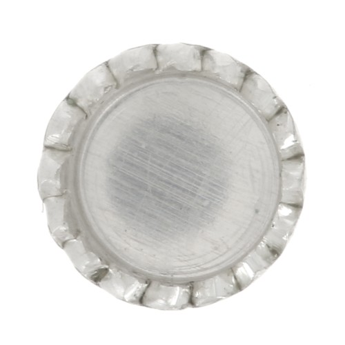 Castoni tondi seghettati per cabochon 3 mm - Argento 925 x4