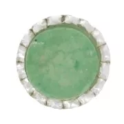 Castoni tondi seghettati per cabochon 3 mm - Argento 925 x4