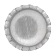 Castone tondo seghettato per cabochon 4 mm - Argento 925 x1