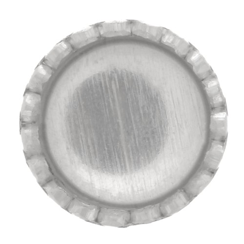 Castone tondo seghettato per cabochon 4 mm - Argento 925 x1