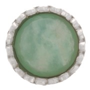 Castone tondo seghettato per cabochon 4 mm - Argento 925 x1