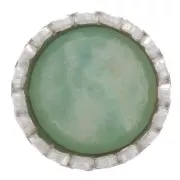 Castone tondo seghettato per cabochon 4 mm - Argento 925 x1
