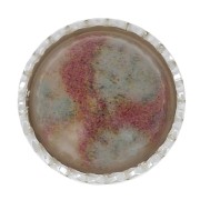 Castone tondo seghettato per cabochon 6 mm - Argento 925 x1
