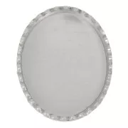 Castone ovale seghettato per cabochon10x8 mm - Argento 925 x1