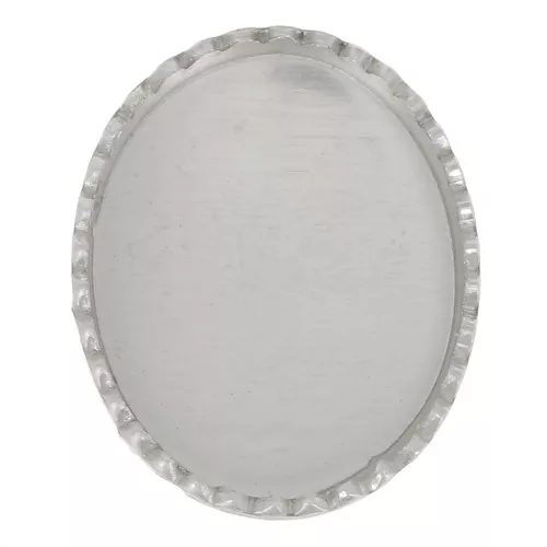 Castone ovale seghettato per cabochon10x8 mm - Argento 925 x1