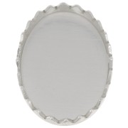 Castone ovale seghettata per cabochon 14x10 mm - Argento 925 x1|raw }}
