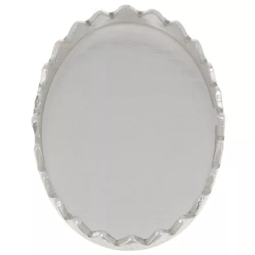 Castone ovale seghettata per cabochon 14x10 mm - Argento 925 x1