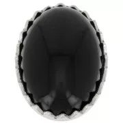 Castone ovale seghettata per cabochon 14x10 mm - Argento 925 x1