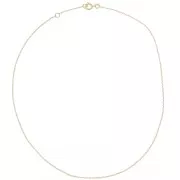 Girocollo forzatina limata 1,25 mm placcato oro 3 micron x38cm