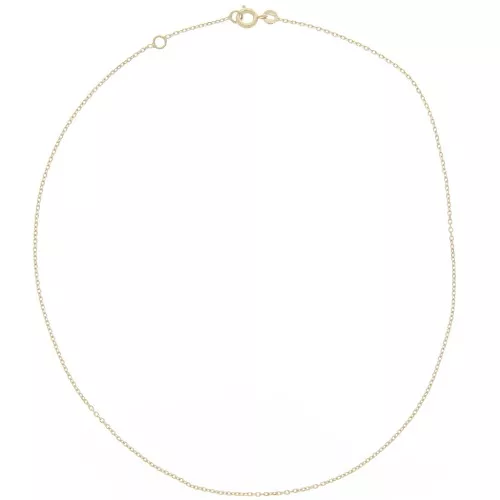 Girocollo forzatina limata 1,25 mm placcato oro 3 micron x38cm