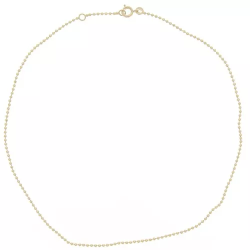 Girocollo maglia pallina limata 1,55 mm - placcato oro 3 micron x 38cm