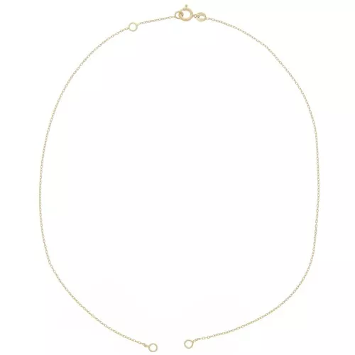 Girocollo maglia forzatina per distanziatori - placcato oro 3 micron x38cm