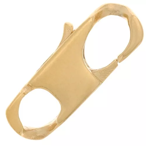 Chiusura a moschettone lunga 23 mm - placcata oro 3 micron x1