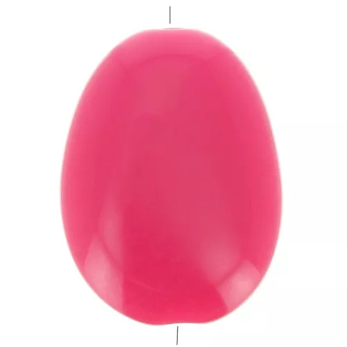 Perlina acrilica opaca piatta 30x23 mm - Fucsia x1