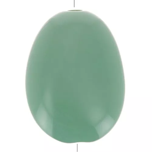 Perlina acrilica opaca piatta 30x23 mm - Verde salvia x1