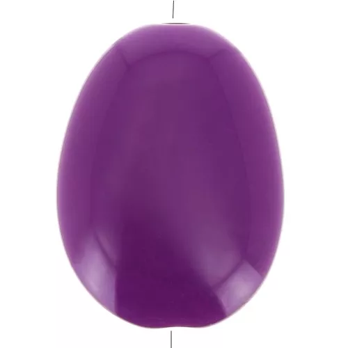Perlina acrilica opaca piatta 30x23 mm - viola scuro x1