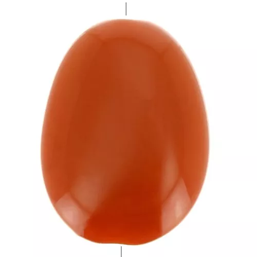 Perlina acrilica piatta opaca 30x23 mm - Fauve x1
