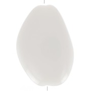 Perlina acrilica piatta irregolare opaca 38x26 mm - Crema x1|raw }}