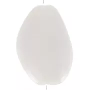Perlina acrilica piatta irregolare opaca 38x26 mm - Crema x1