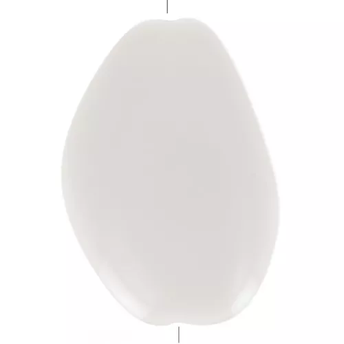 Perlina acrilica piatta irregolare opaca 38x26 mm - Crema x1